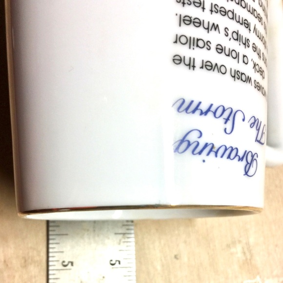 VTG 1985 NORMAN ROCKWELL Braving The Storm Tankard Mug Seafarer's Collection - Picture 6 of 7